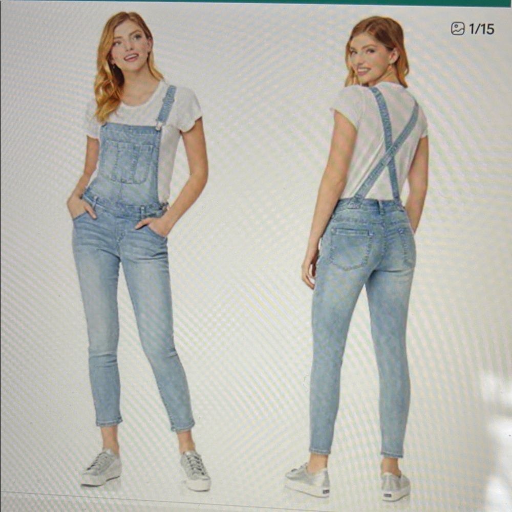 Denim Overalls by Wallflower Size XL EUC Light Wash